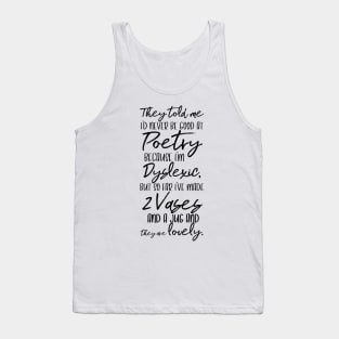 Pottery Dyslexic Joke Tank Top